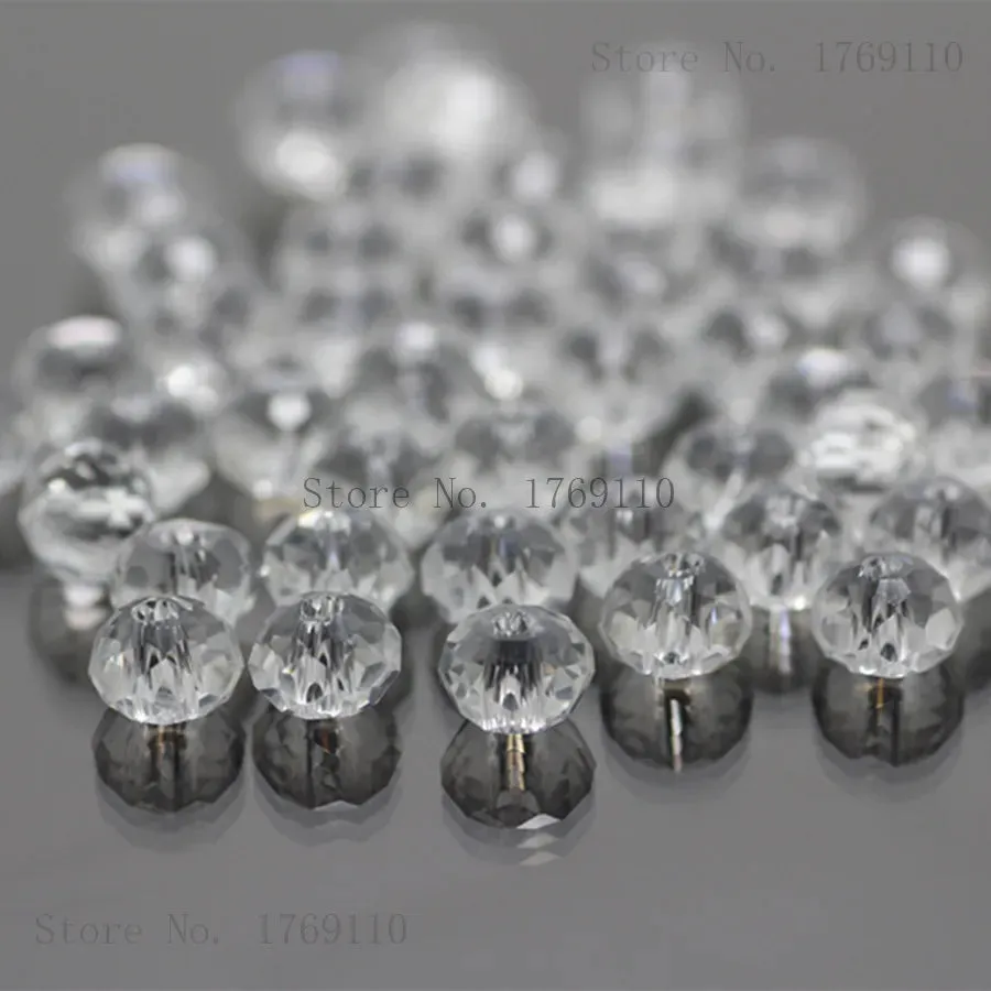 Crystal Glass Beads DIY For Making Bracelets Necklaces Loose Spacer Round Beads for Jewelry Making 50 Pack 125 Pack