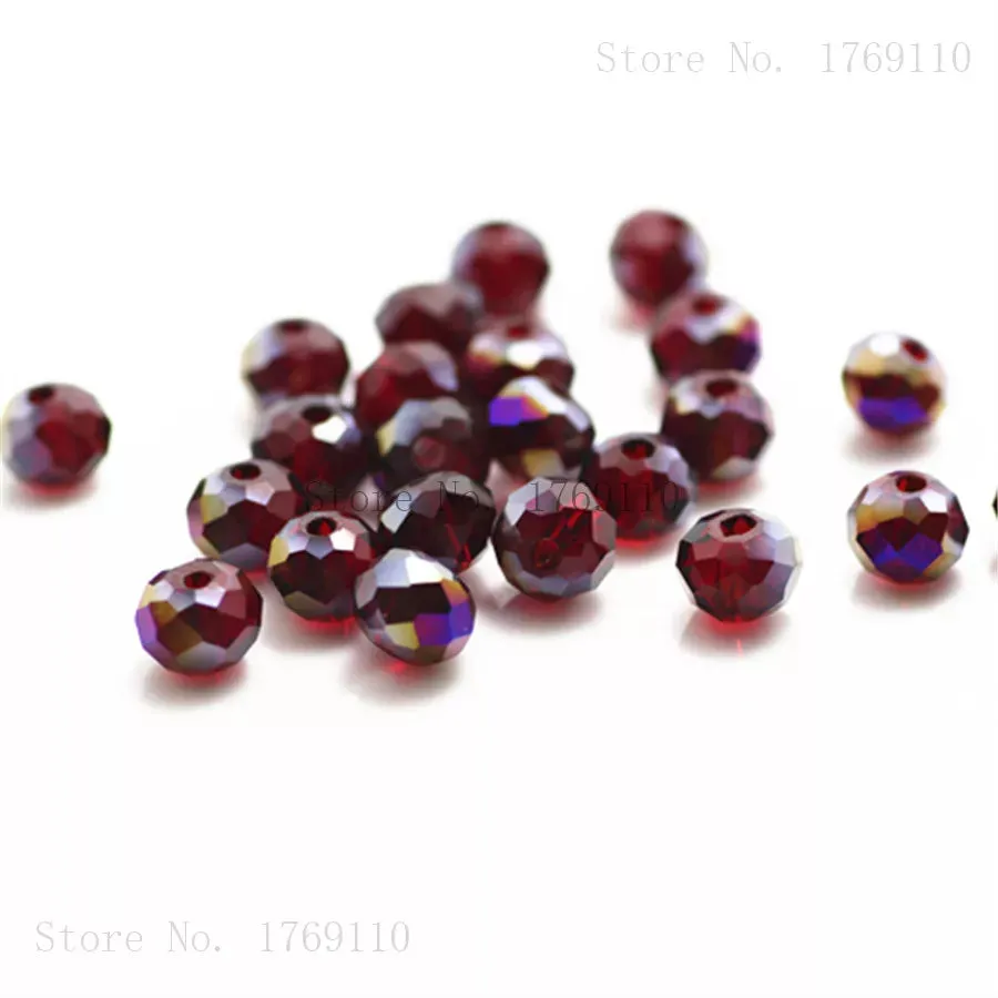 Crystal Glass Beads DIY For Making Bracelets Necklaces Loose Spacer Round Beads for Jewelry Making 50 Pack 125 Pack