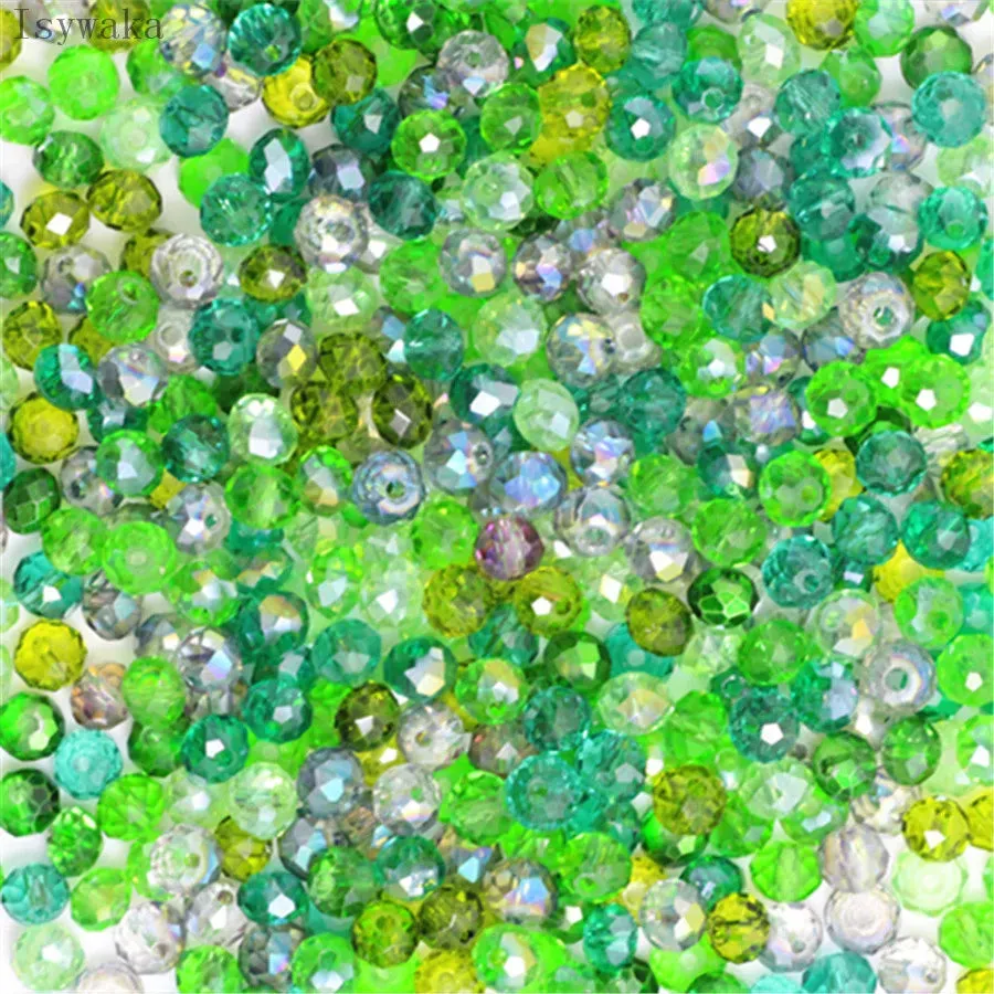 Crystal Glass Beads DIY For Making Bracelets Necklaces Loose Spacer Round Beads for Jewelry Making 50 Pack 125 Pack