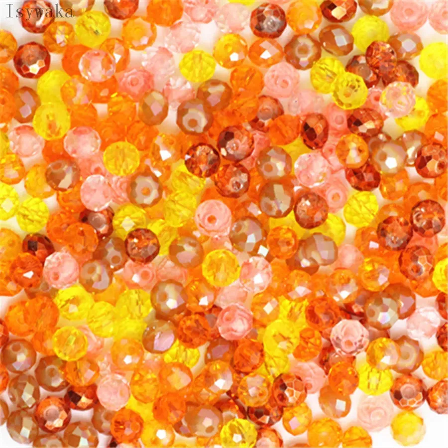 Crystal Glass Beads DIY For Making Bracelets Necklaces Loose Spacer Round Beads for Jewelry Making 50 Pack 125 Pack