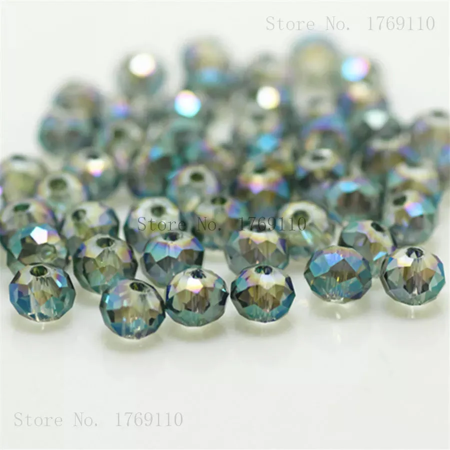 Crystal Glass Beads DIY For Making Bracelets Necklaces Loose Spacer Round Beads for Jewelry Making 50 Pack 125 Pack