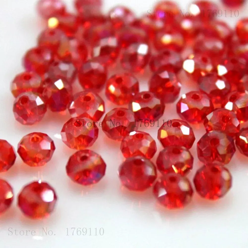Crystal Glass Beads DIY For Making Bracelets Necklaces Loose Spacer Round Beads for Jewelry Making 50 Pack 125 Pack