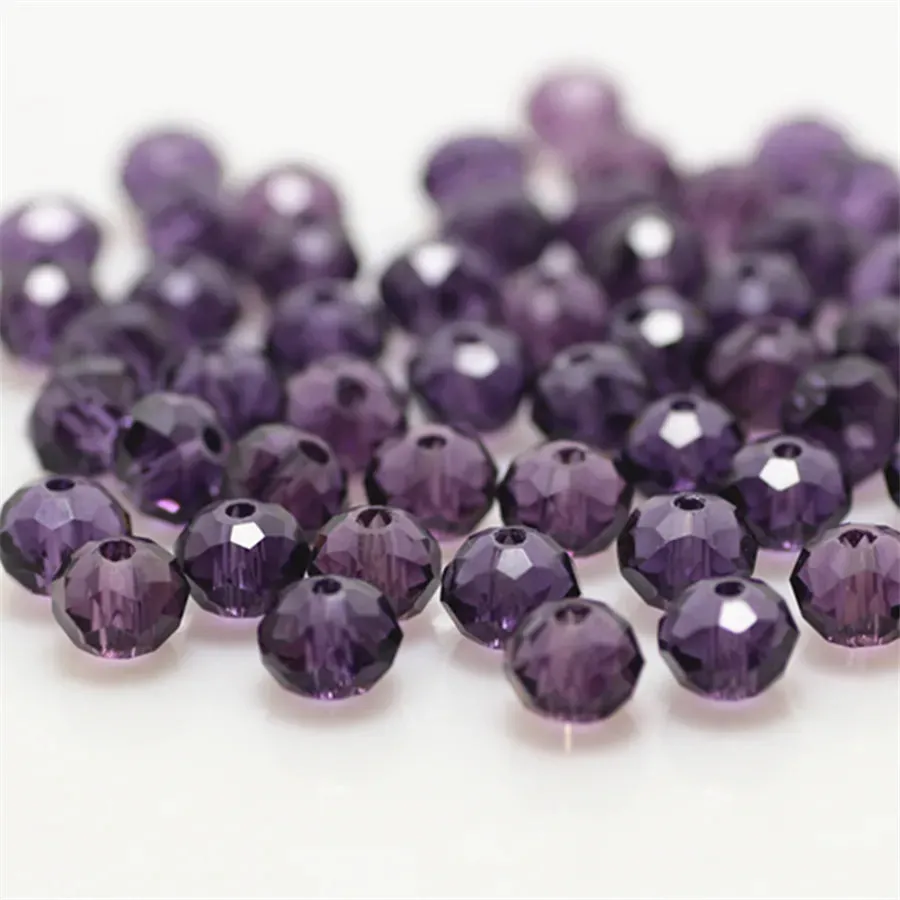 Crystal Glass Beads DIY For Making Bracelets Necklaces Loose Spacer Round Beads for Jewelry Making 50 Pack 125 Pack