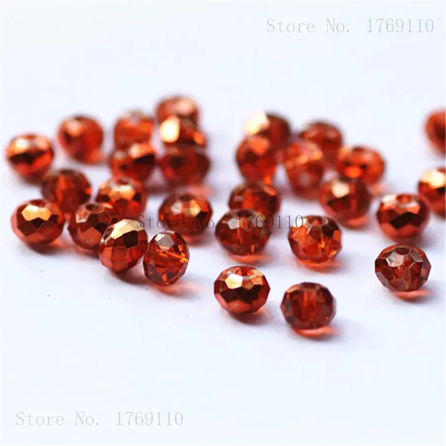 Crystal Glass Beads DIY For Making Bracelets Necklaces Loose Spacer Round Beads for Jewelry Making 50 Pack 125 Pack