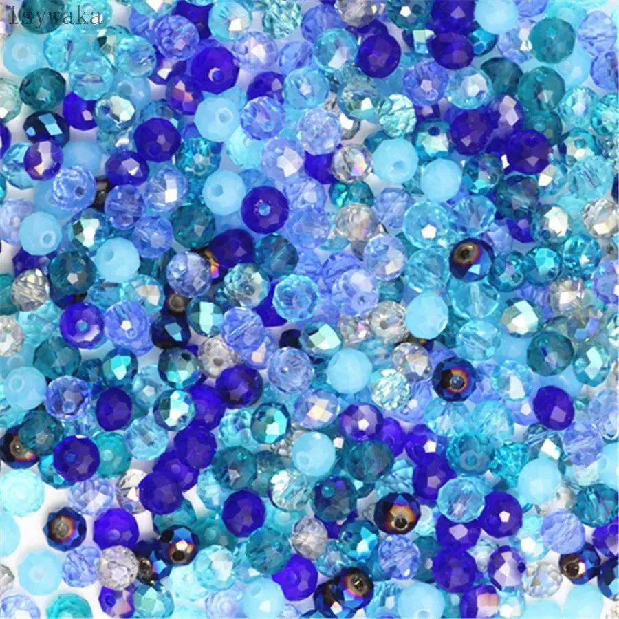 Crystal Glass Beads DIY For Making Bracelets Necklaces Loose Spacer Round Beads for Jewelry Making 50 Pack 125 Pack