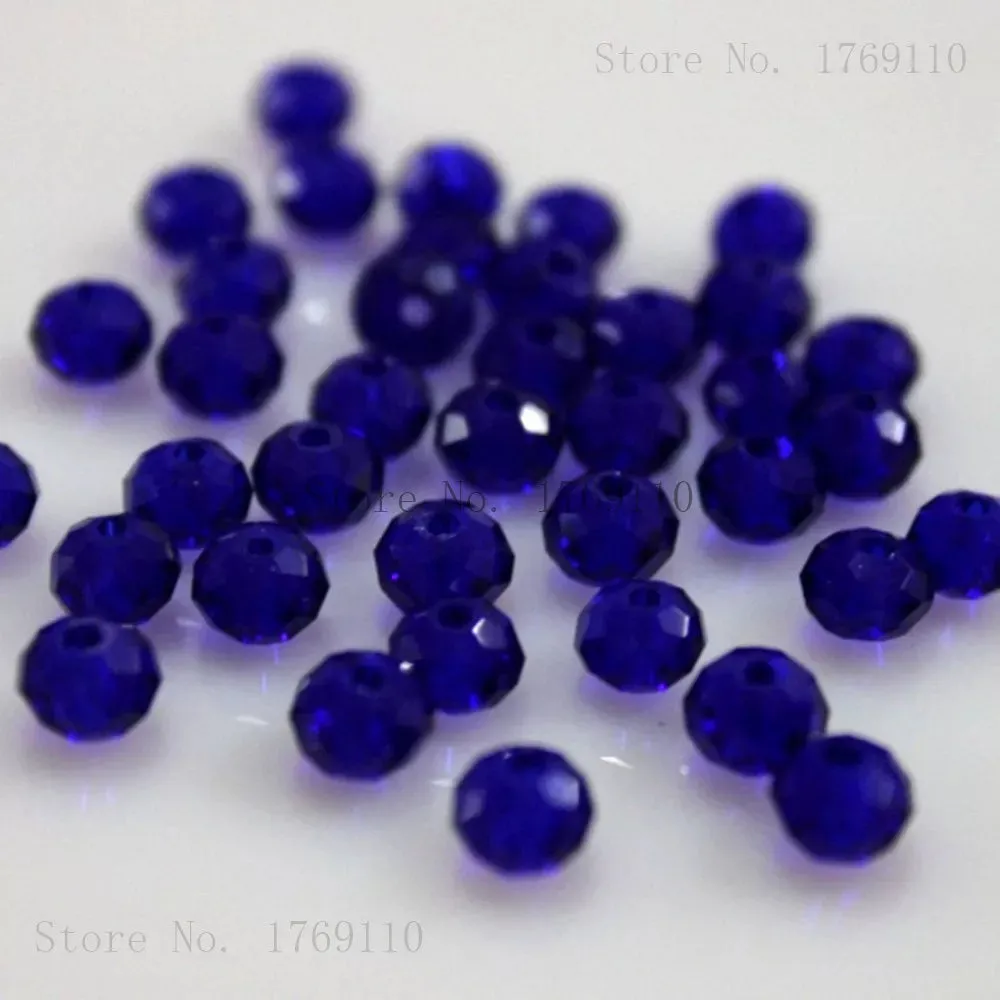 Crystal Glass Beads DIY For Making Bracelets Necklaces Loose Spacer Round Beads for Jewelry Making 50 Pack 125 Pack