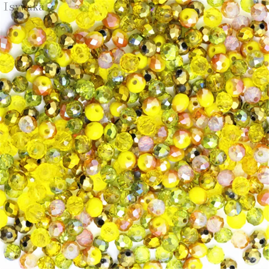 Crystal Glass Beads DIY For Making Bracelets Necklaces Loose Spacer Round Beads for Jewelry Making 50 Pack 125 Pack