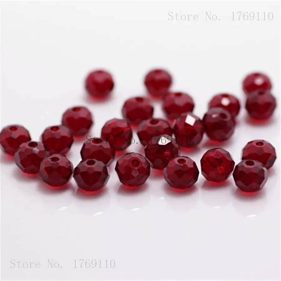 Crystal Glass Beads DIY For Making Bracelets Necklaces Loose Spacer Round Beads for Jewelry Making 50 Pack 125 Pack