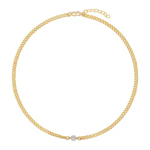 Curb Chain Bezel Choker