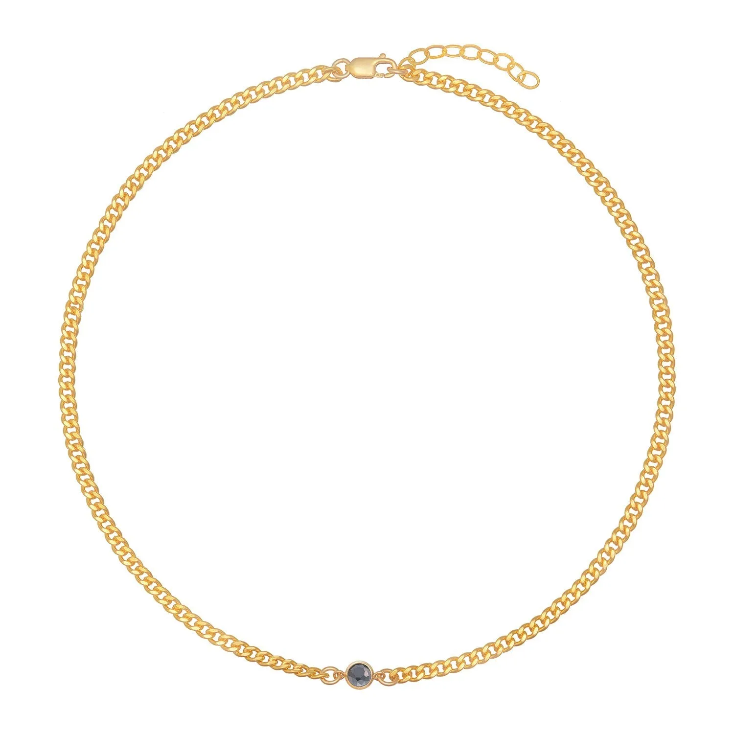 Curb Chain Bezel Choker