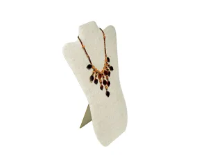 Curved Necklace Easel | Beige Linen