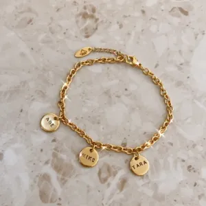Custom 3-Disc Bracelet (5 characters)