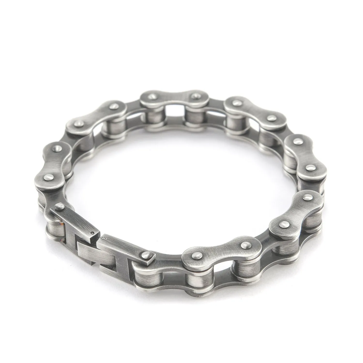 Cycolinks 10mm Retro Rustic Silver Bike Chain Bracelet BOGOF