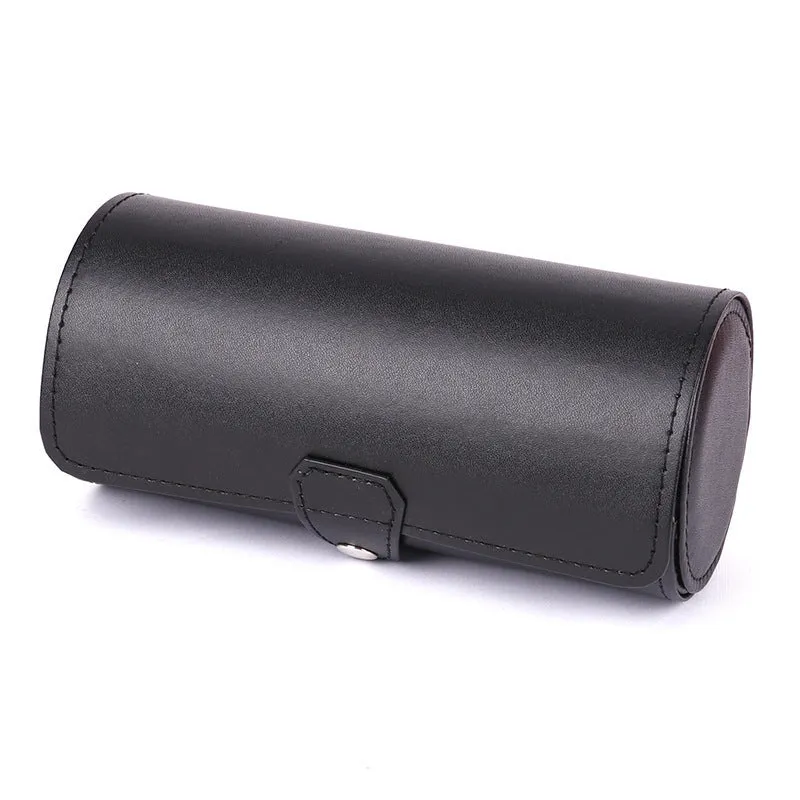 Cylinder Leather Watch Storage Box