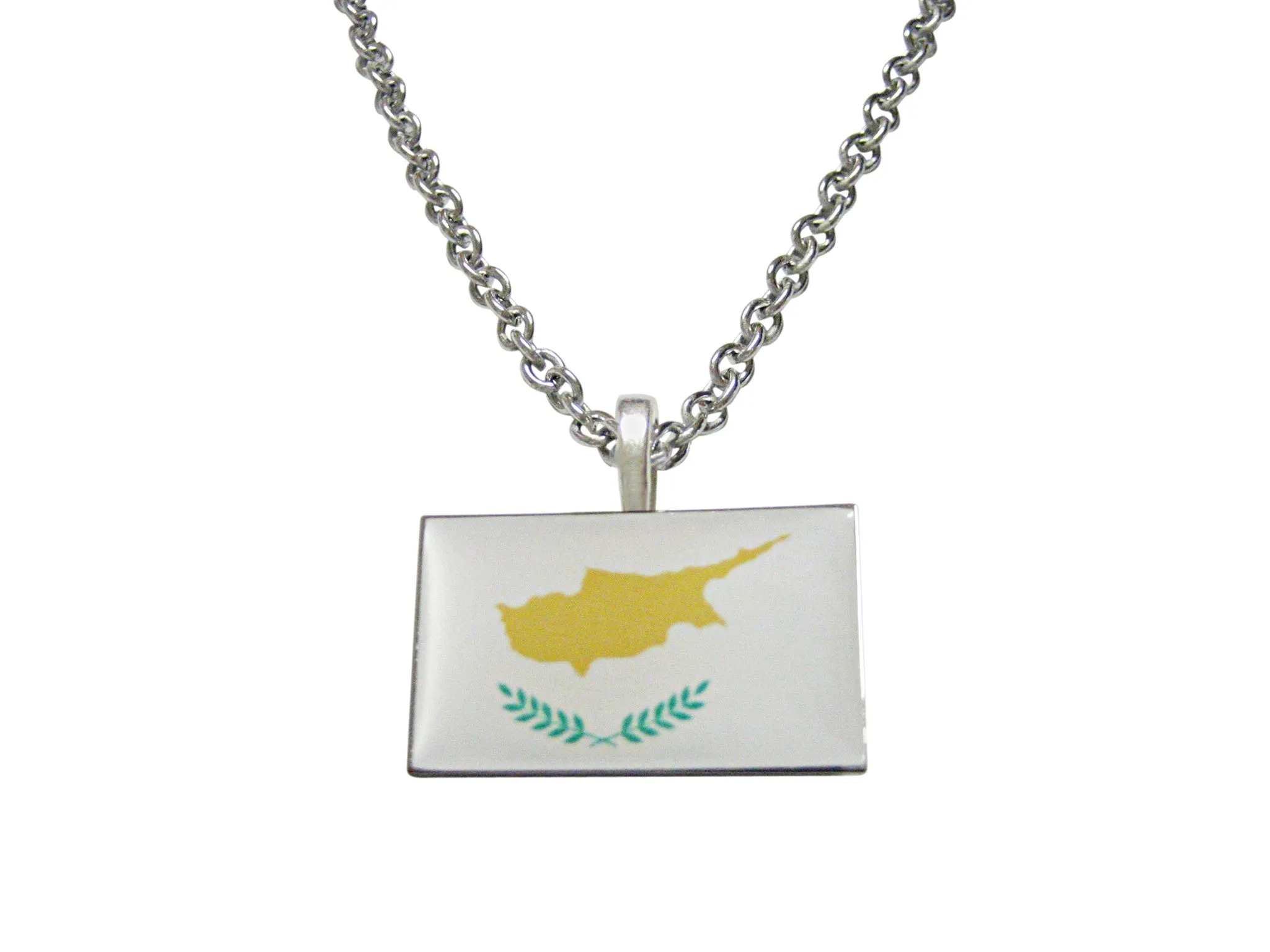 Cyprus Flag Pendant Necklace