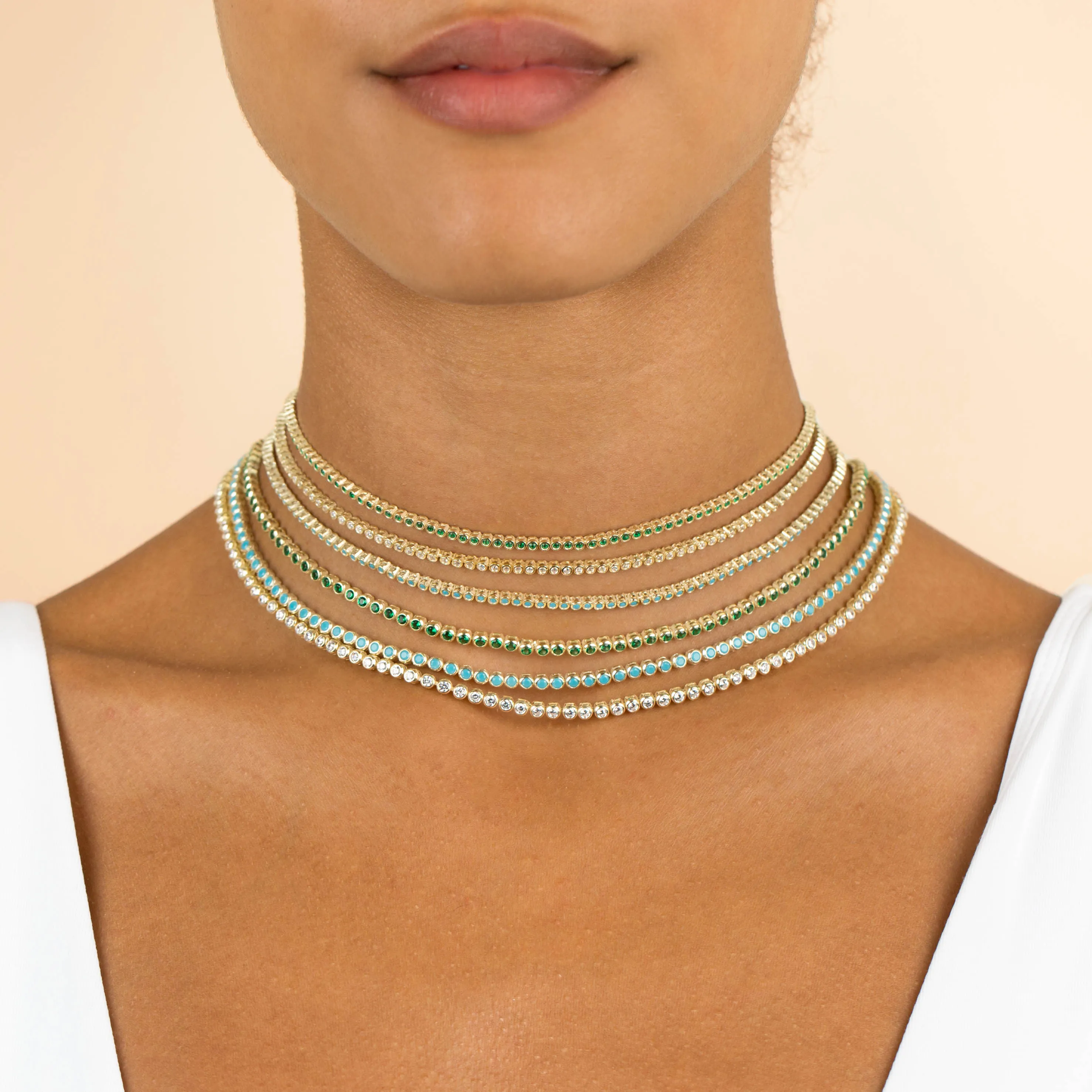 CZ Bezel Choker