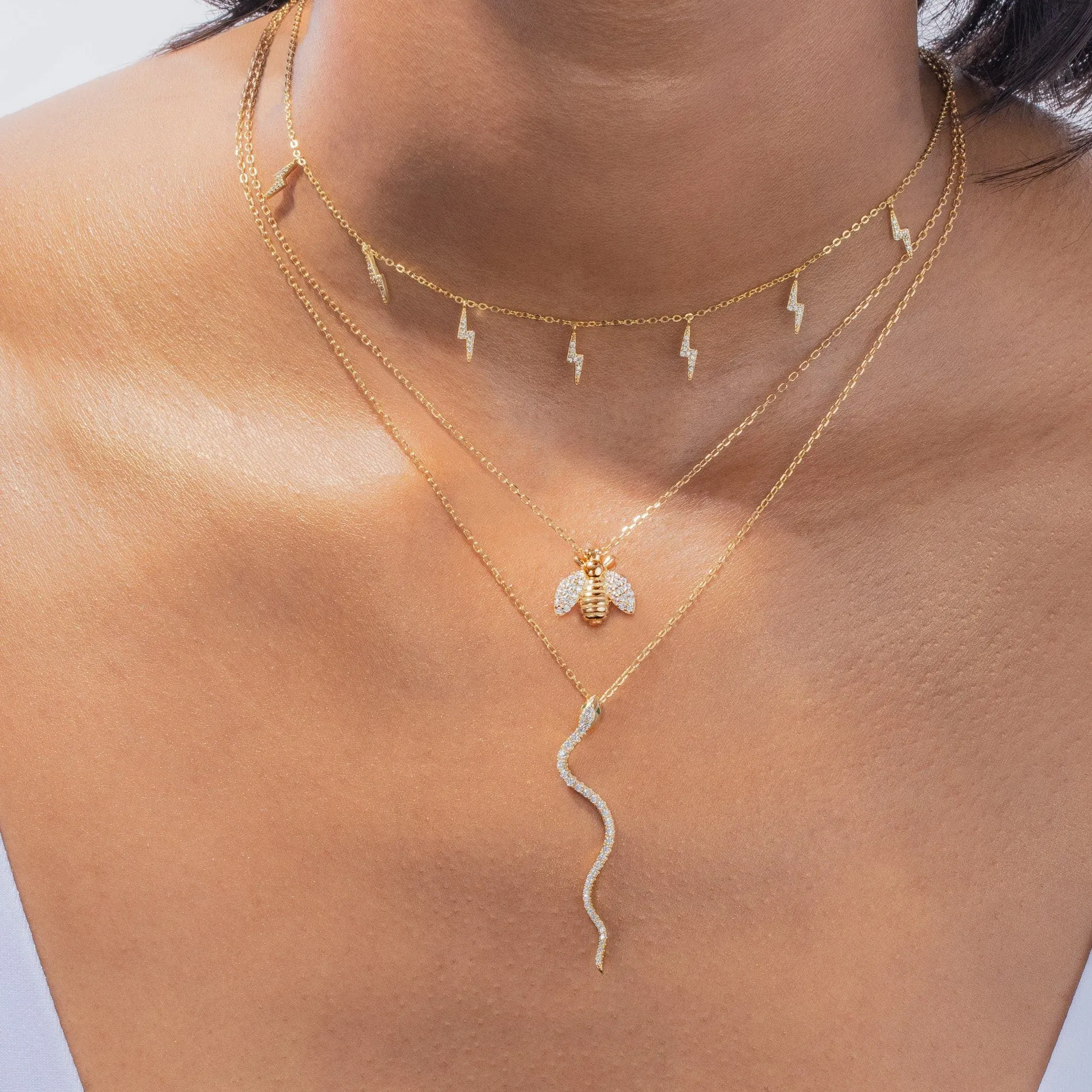 CZ Lightning Bolt Choker