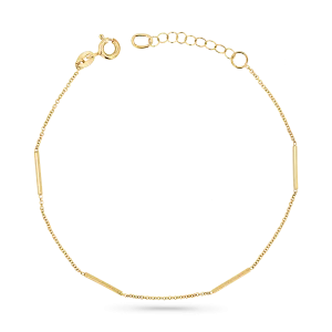 Dainty Bar Station Chain Bracelet
