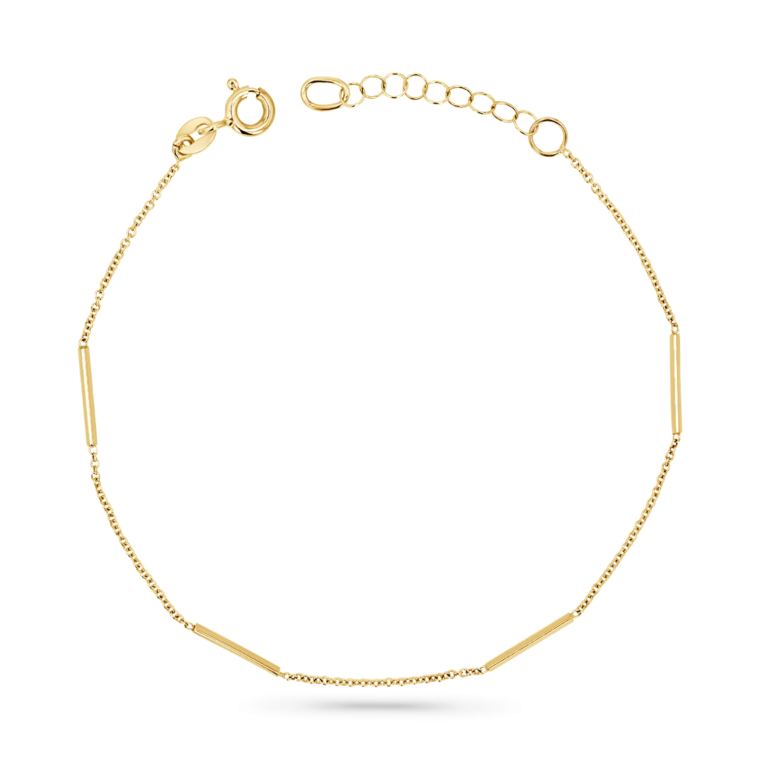 Dainty Bar Station Chain Bracelet