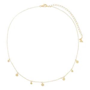 Dainty Dangling Solid Discs Choker