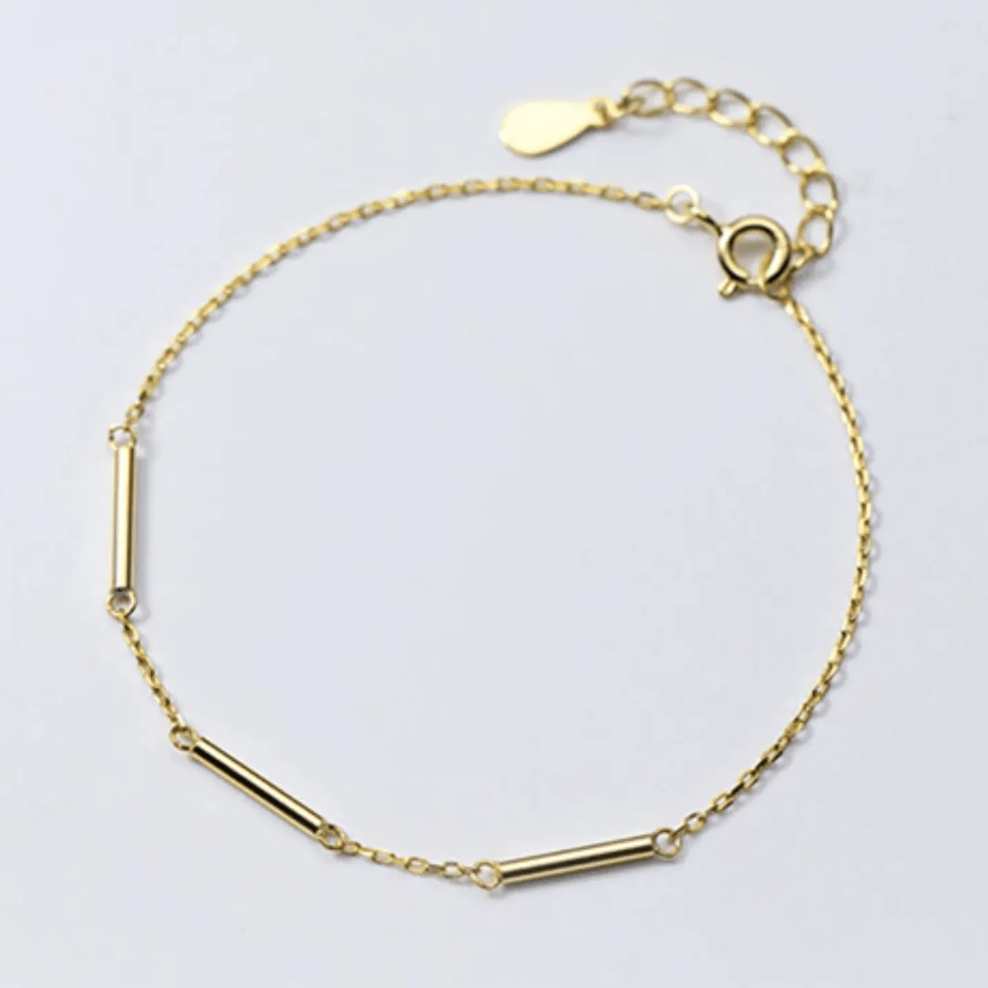 Dainty Gold Bracelet | 925 Sterling Silver & 14K Gold Vermeil
