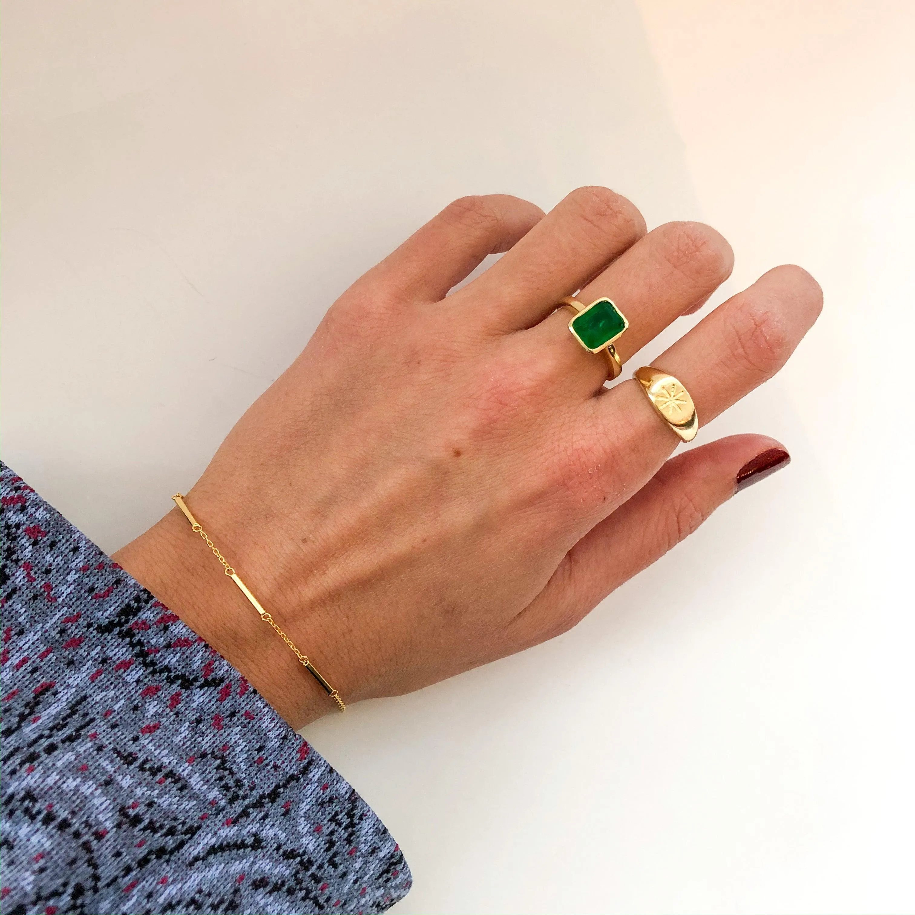 Dainty Gold Bracelet | 925 Sterling Silver & 14K Gold Vermeil