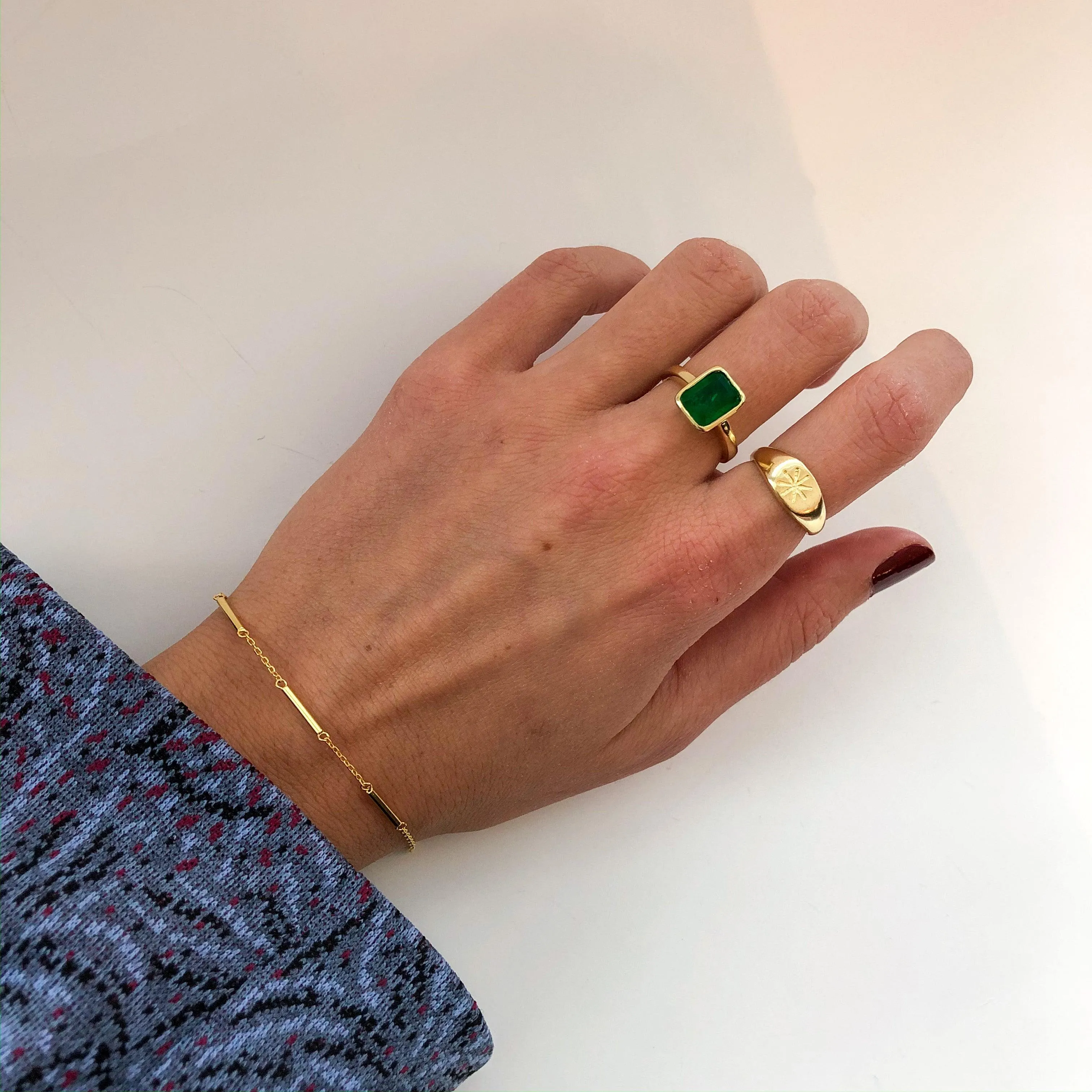 Dainty Gold Bracelet | 925 Sterling Silver & 14K Gold Vermeil