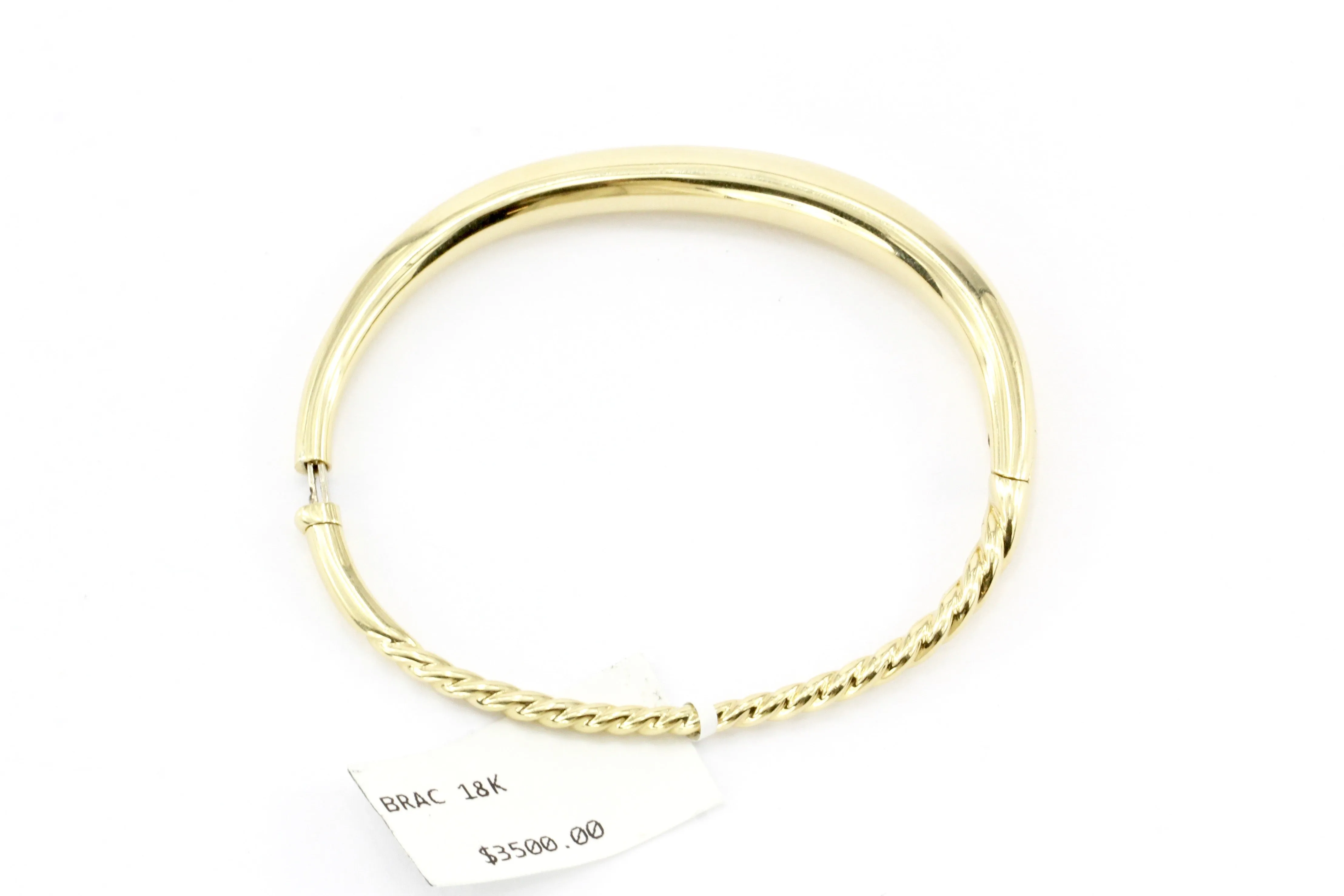 David Yurman Pure Form Smooth Bangle Bracelet in 18K Gold 6.5 mm