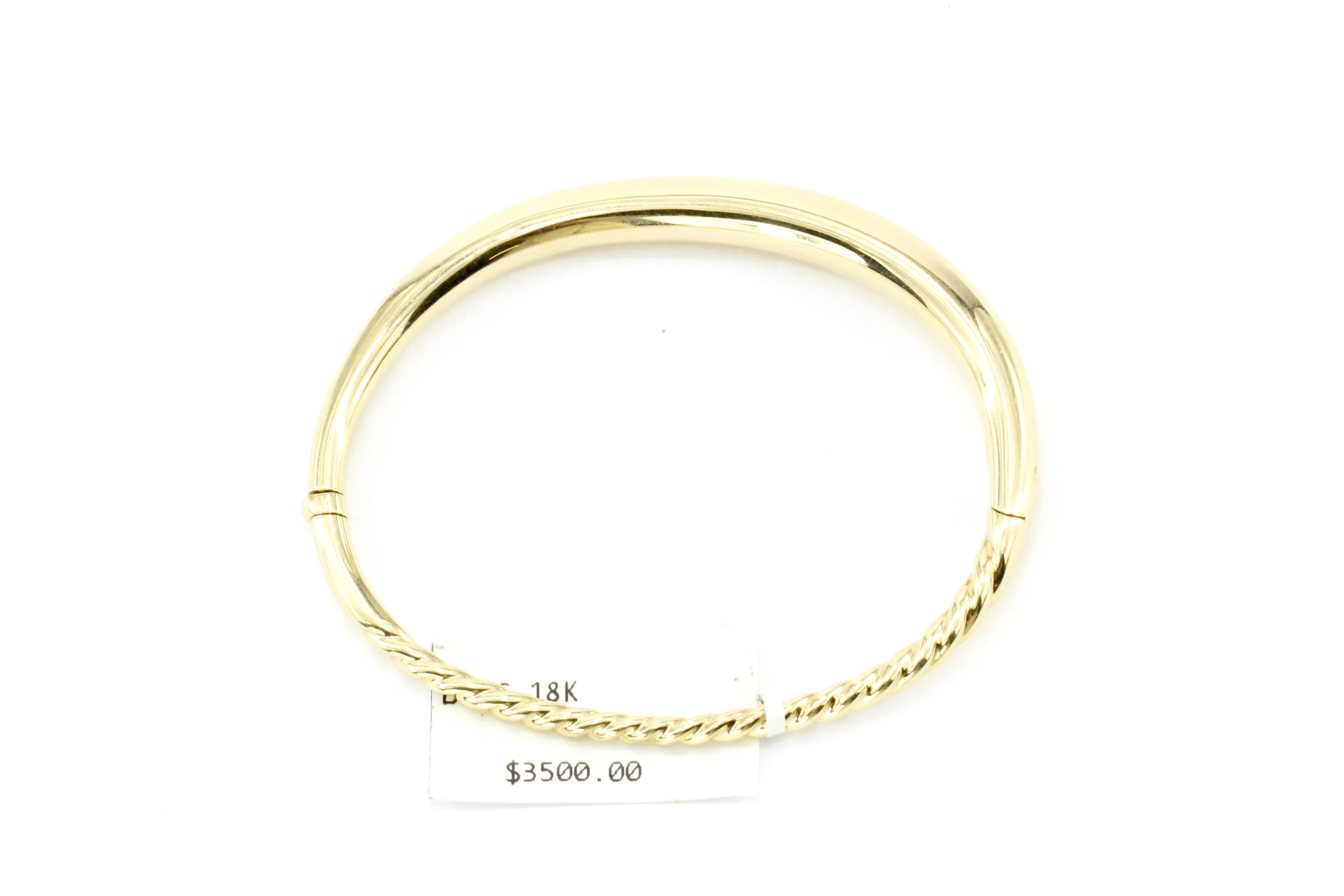 David Yurman Pure Form Smooth Bangle Bracelet in 18K Gold 6.5 mm