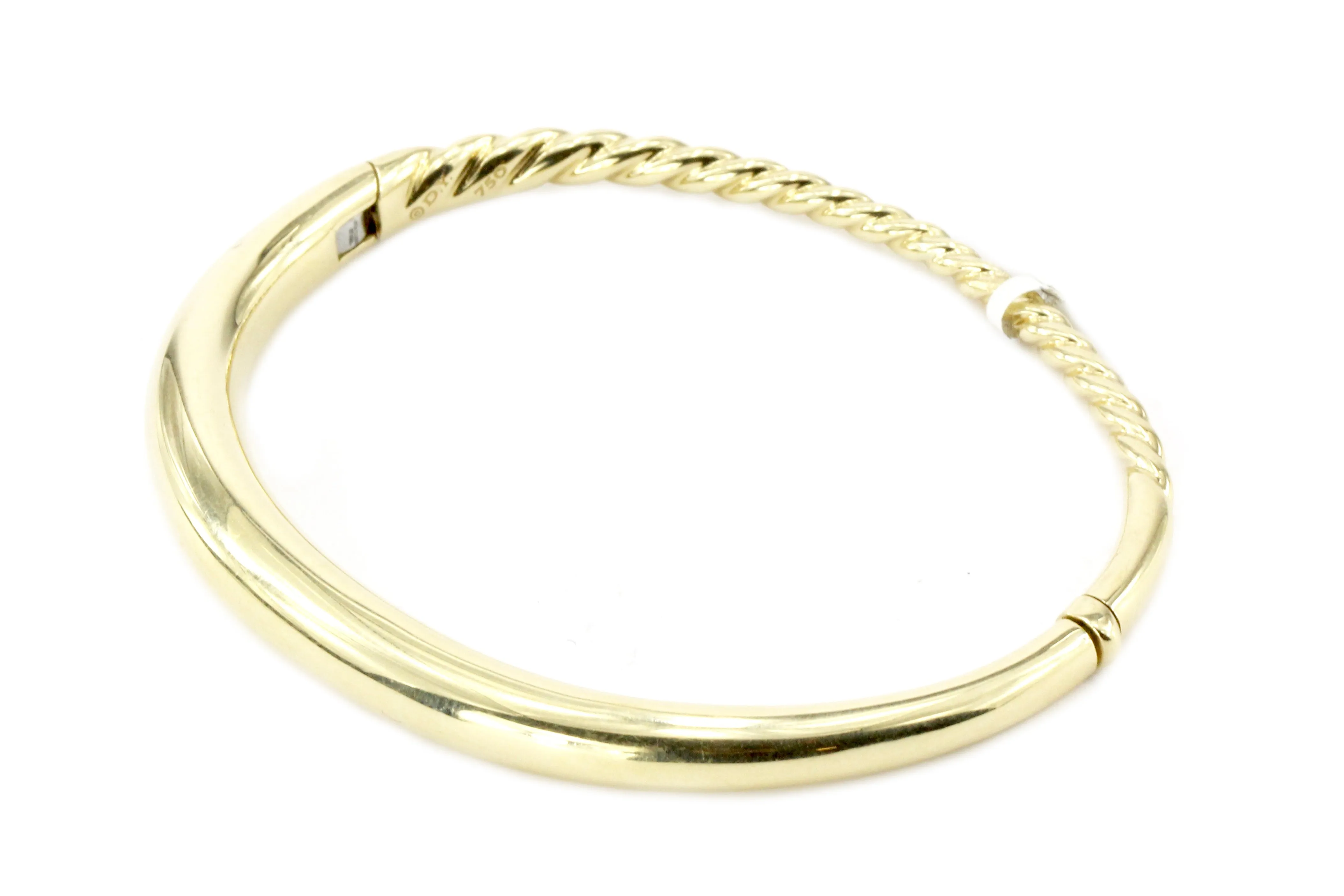 David Yurman Pure Form Smooth Bangle Bracelet in 18K Gold 6.5 mm