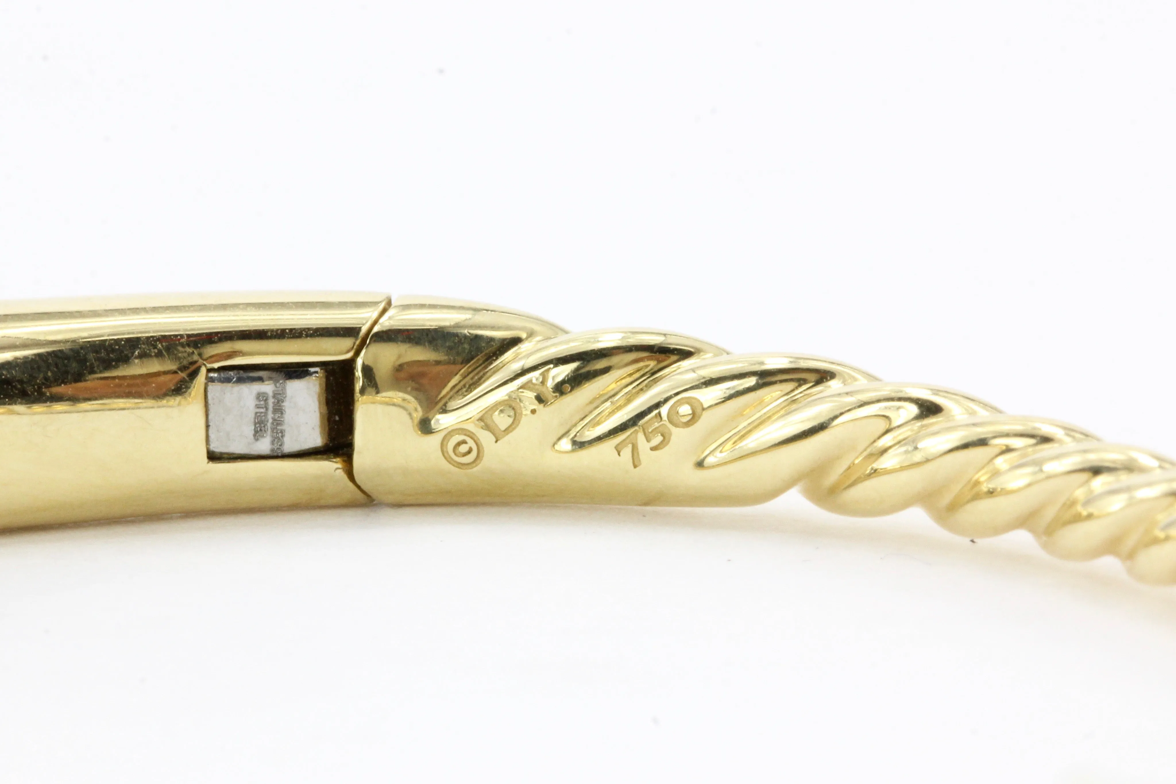 David Yurman Pure Form Smooth Bangle Bracelet in 18K Gold 6.5 mm