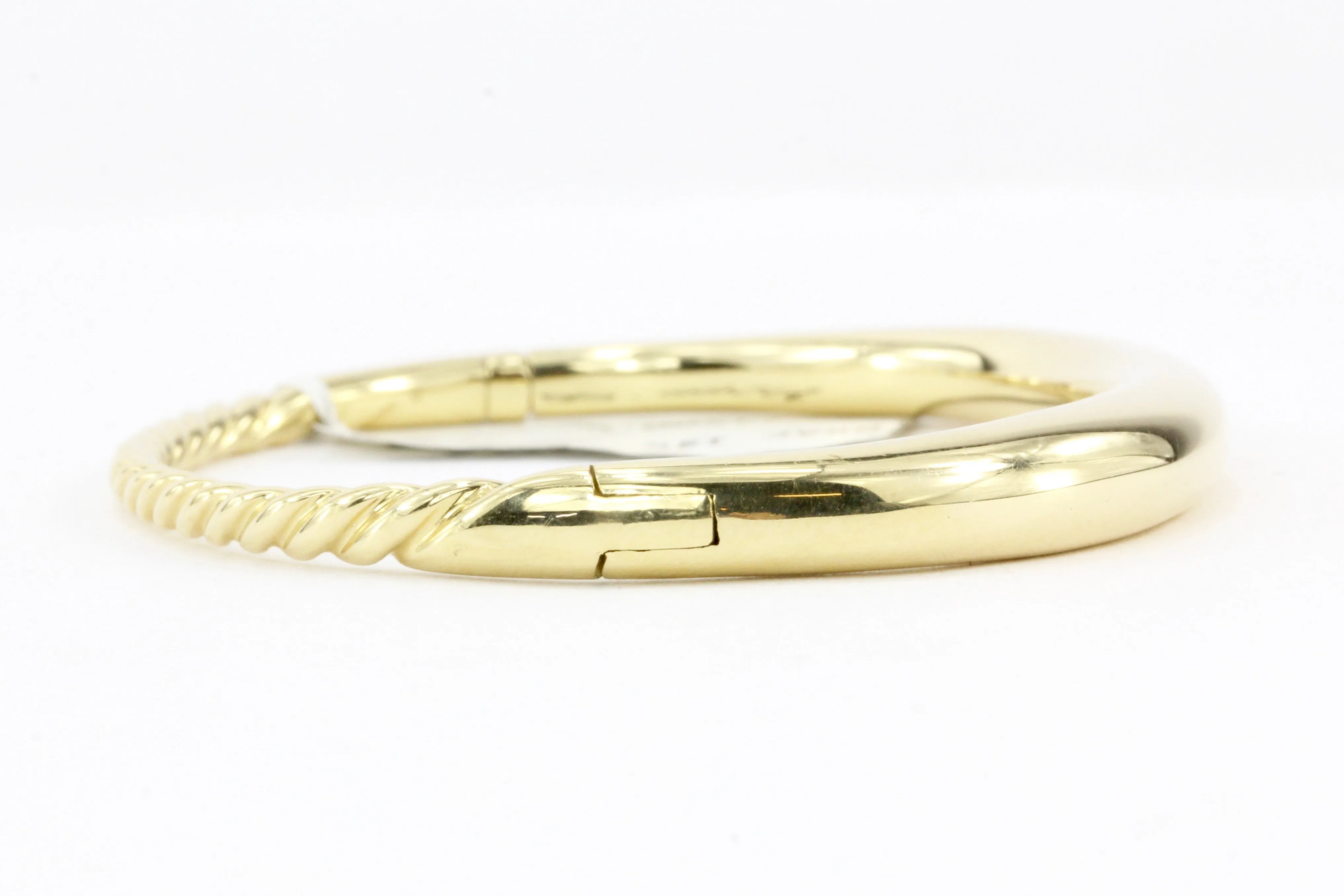 David Yurman Pure Form Smooth Bangle Bracelet in 18K Gold 6.5 mm