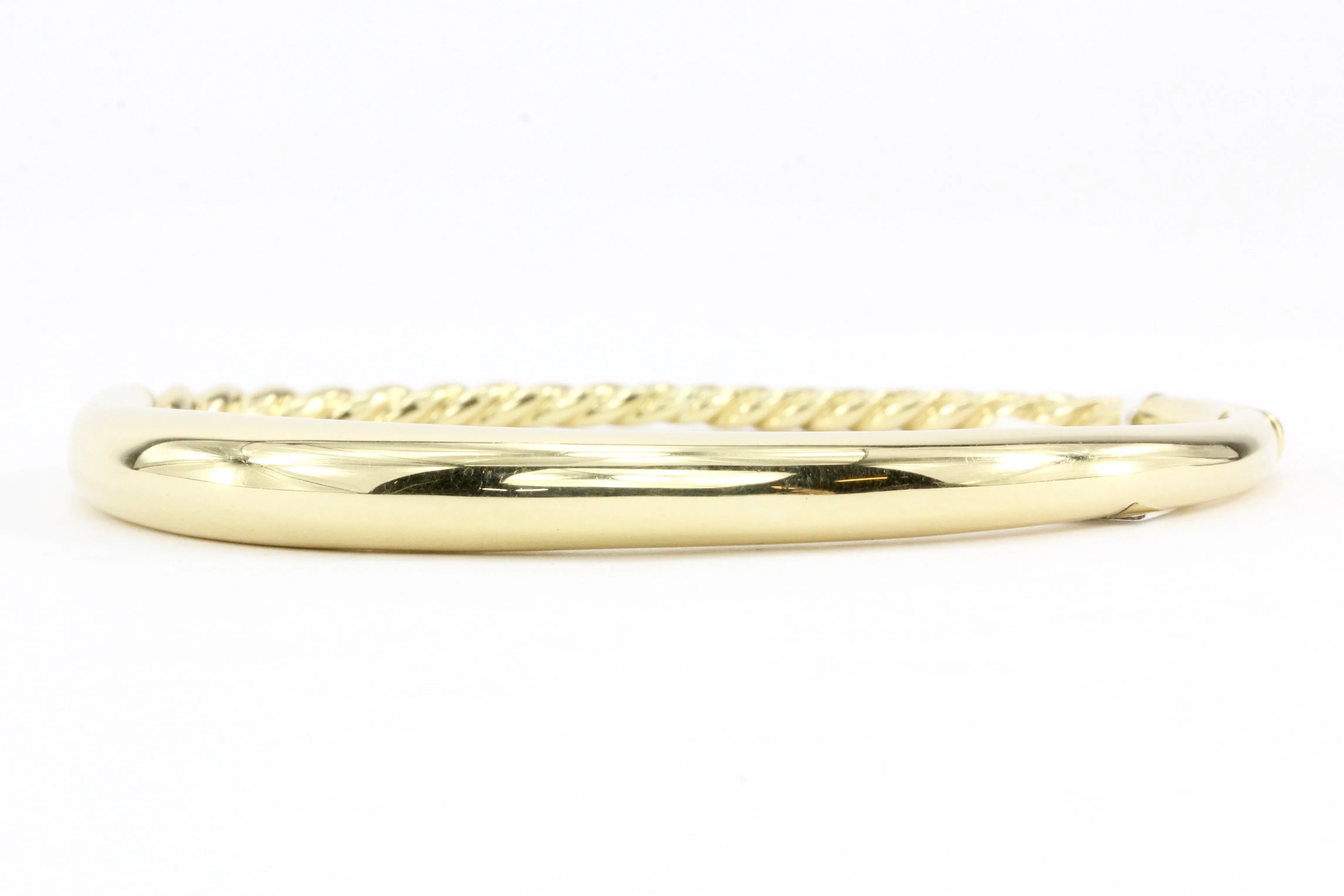 David Yurman Pure Form Smooth Bangle Bracelet in 18K Gold 6.5 mm