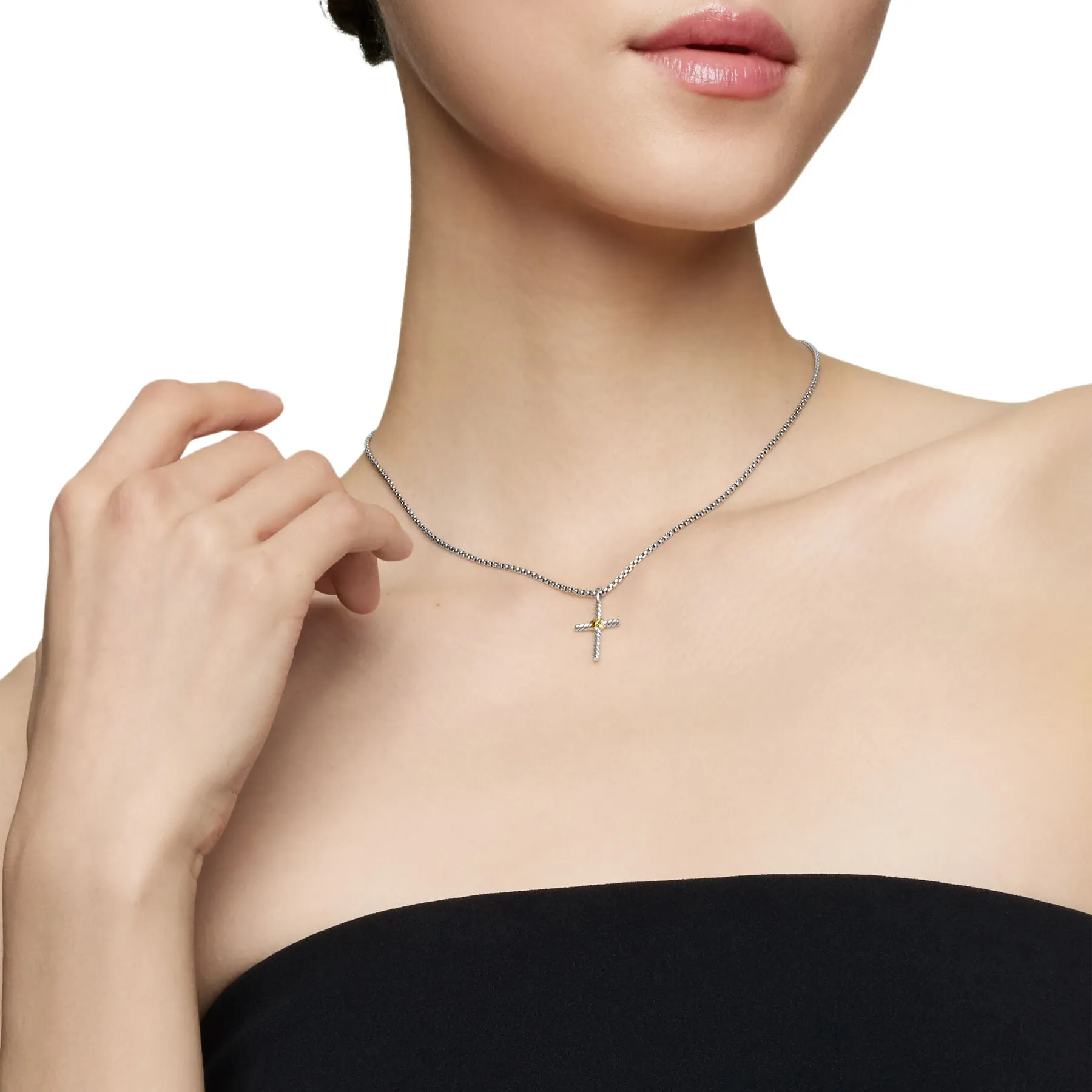 David Yurman The X Collection Necklaces & Pendant in Silver and 14-Karat Yellow Gold