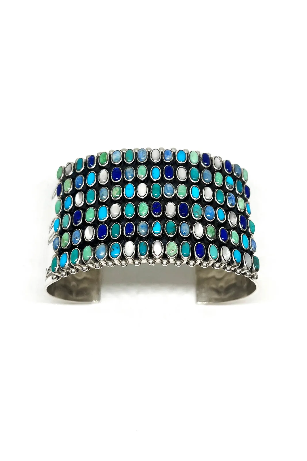 Dee Nez Multi-Stone 6 Row Cuff Bracelet