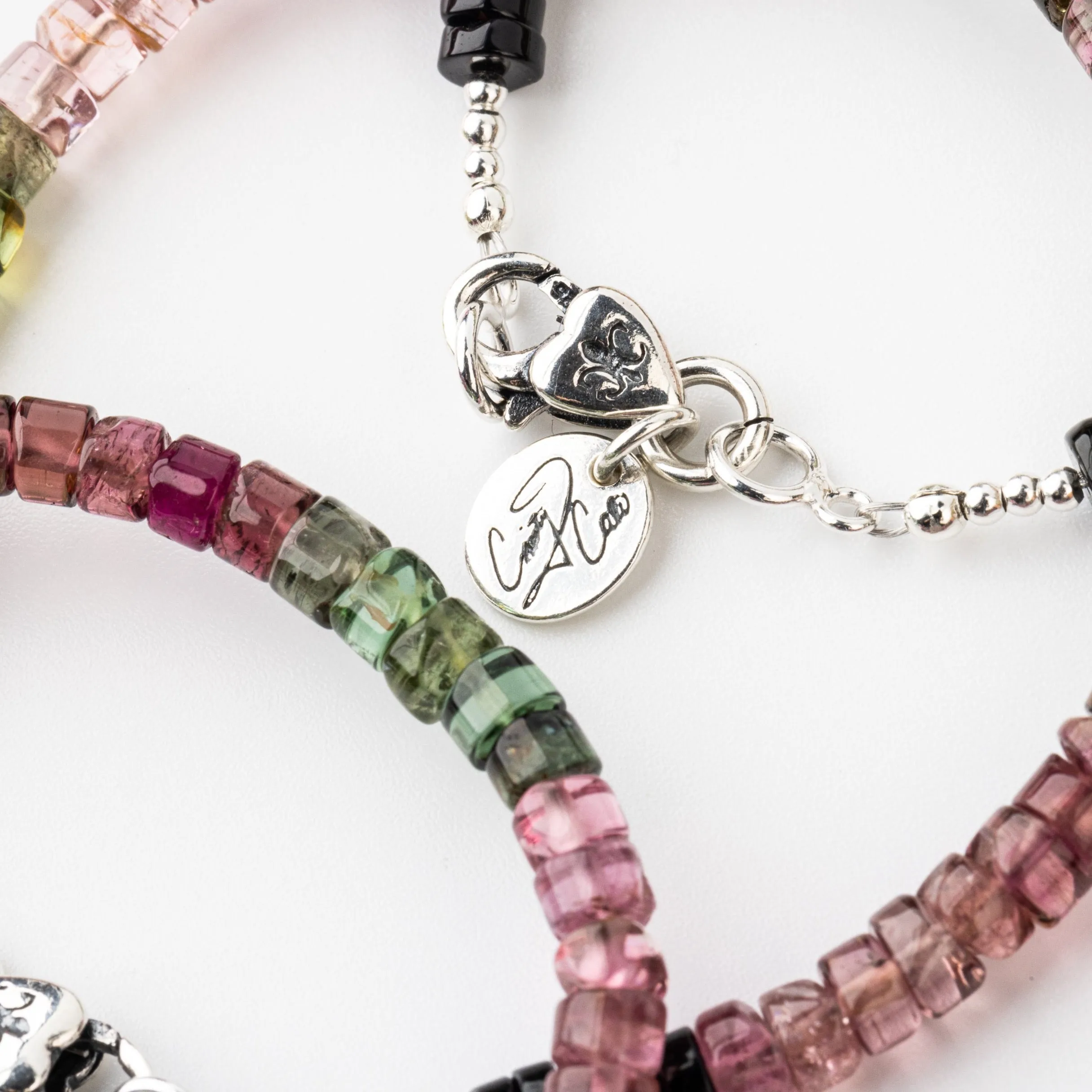 Delicious Watermelon Candy Tourmaline Signature Bracelet