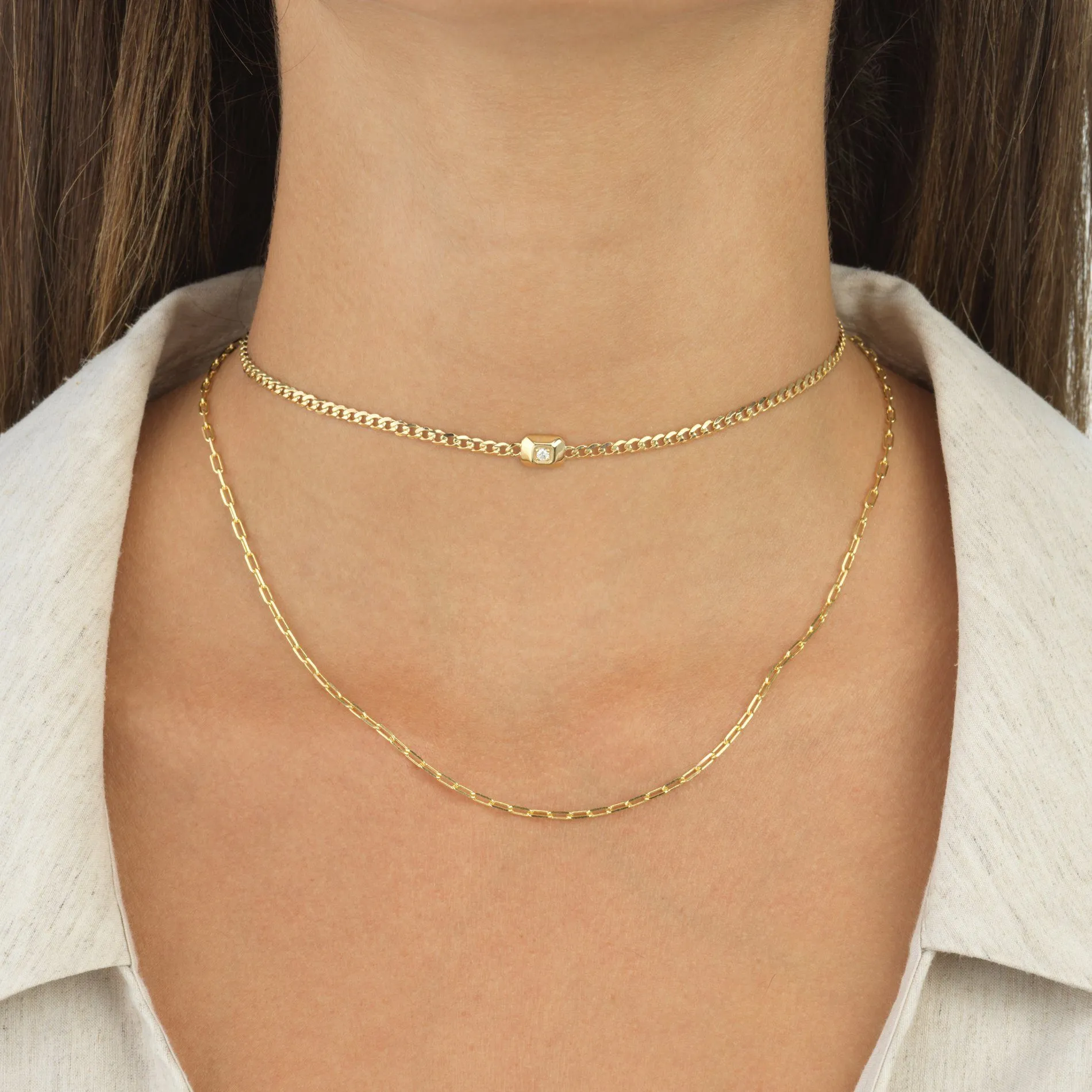 Diamond Chain Necklace 14K