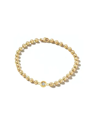Diamond Dome Ball Chain Bracelet