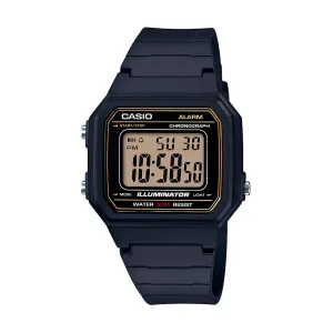 Digital Black Square Dial Blue Watch