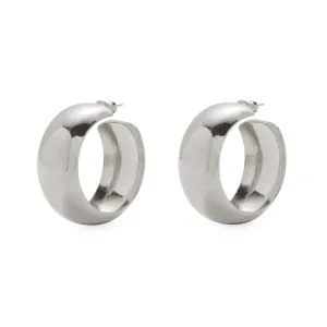 Dome Hoop in Silver