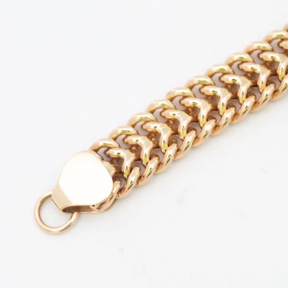 Double Wide Curb Chain Bracelet