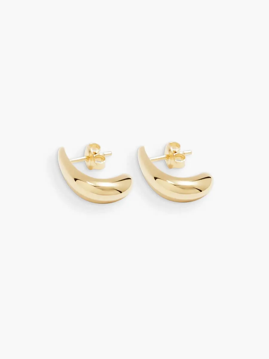 Dualism Sculptural Earrings - Gold