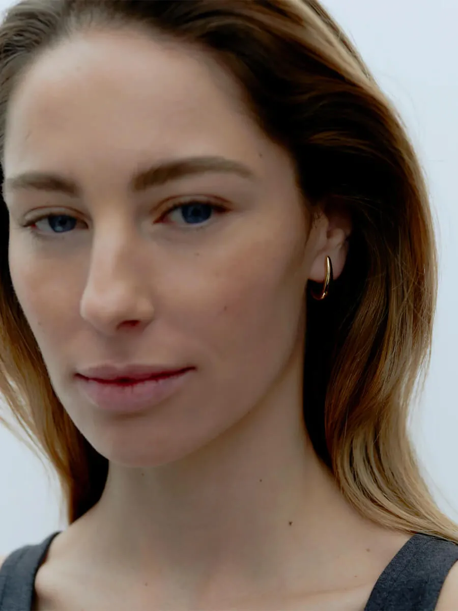 Dualism Sculptural Earrings - Gold