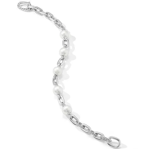 DY Madison Chain Bracelet in Sterling Silver with Pearls, 6mm