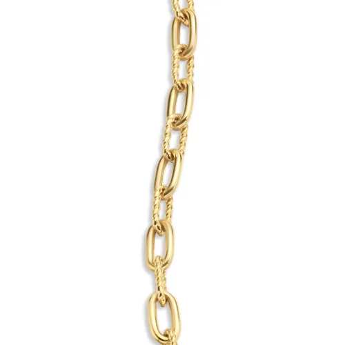 DY Madison Toggle Chain Bracelet in 18K Yellow Gold with Diamonds, Size Small