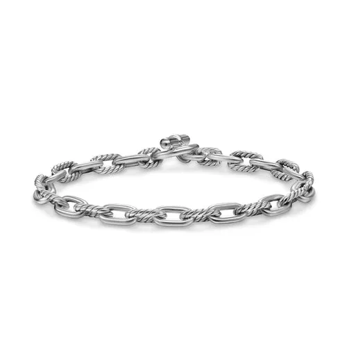 DY Madison Toggle Chain Bracelet in Sterling Silver, 5.5mm, Size Medium