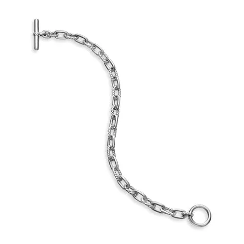 DY Madison Toggle Chain Bracelet in Sterling Silver, 5.5mm, Size Medium