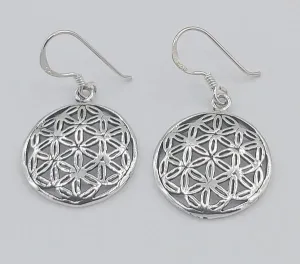 Earrings Flower of Life Sterling Silver