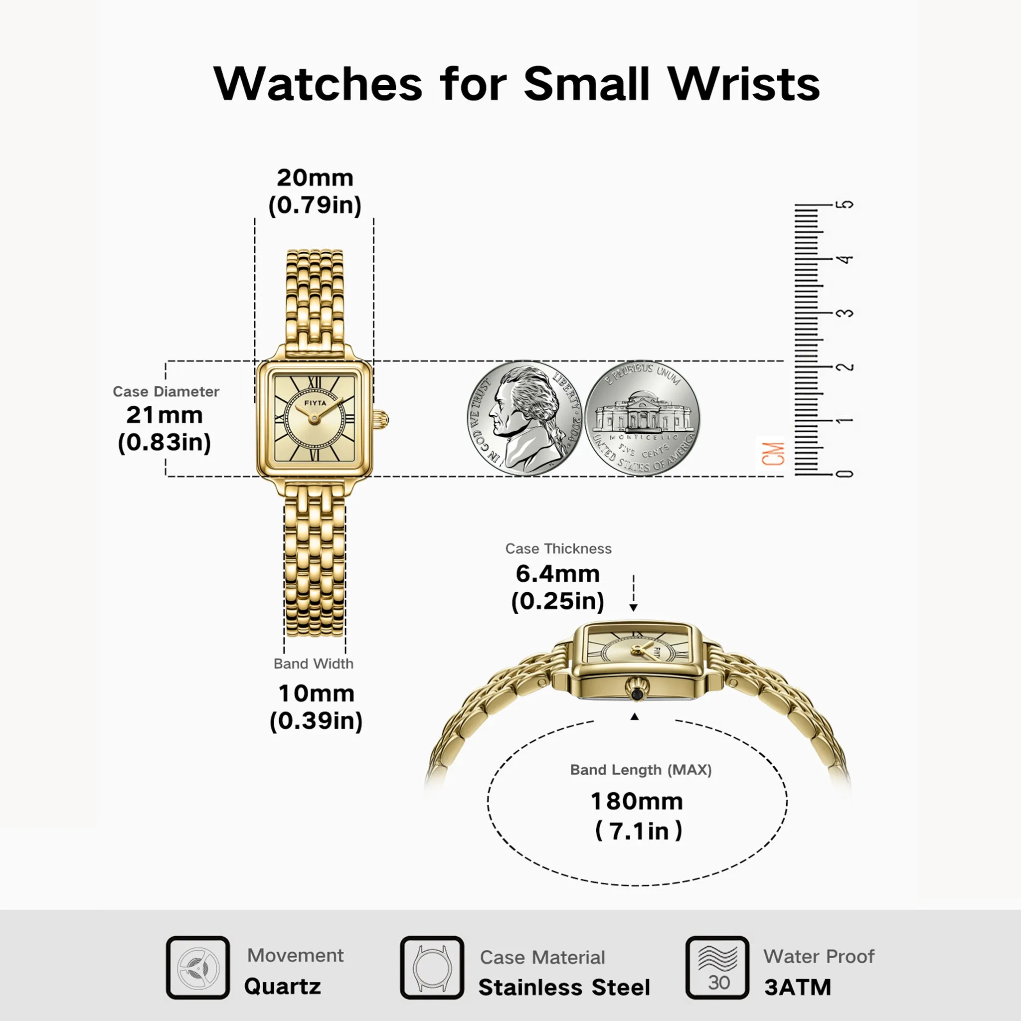 Eclipse Series Gold Watches for Women