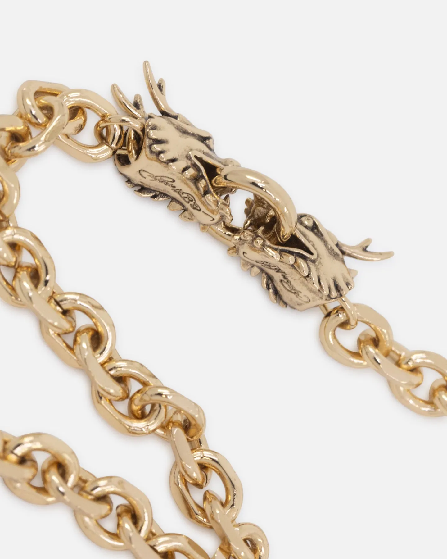 Ed Hardy Dragon Choker Chain Necklace Gold